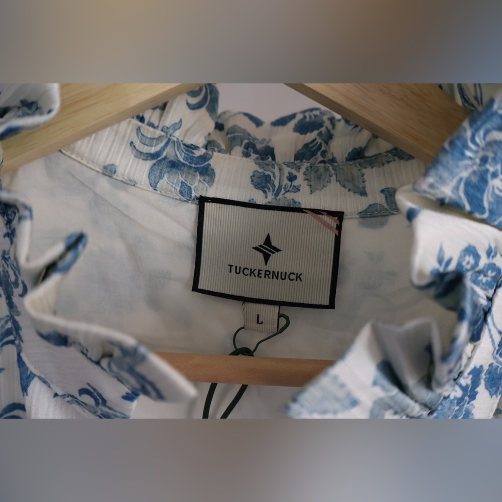 NWT Tuckernuck Blue and White Floral Sundress - Picture 4 of 5